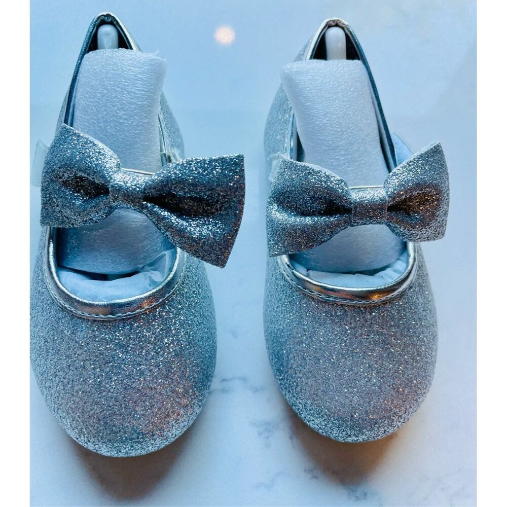 Felix And flora Silver Sparkle Shoes Size 5